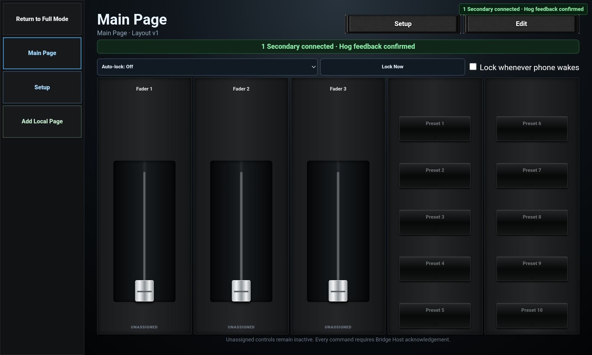 Connected HOG Link tablet Workstation screen